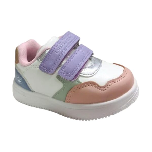 Scarpe Sneakers Bambina Doppi Strappi White Multicolor - immagine 5
