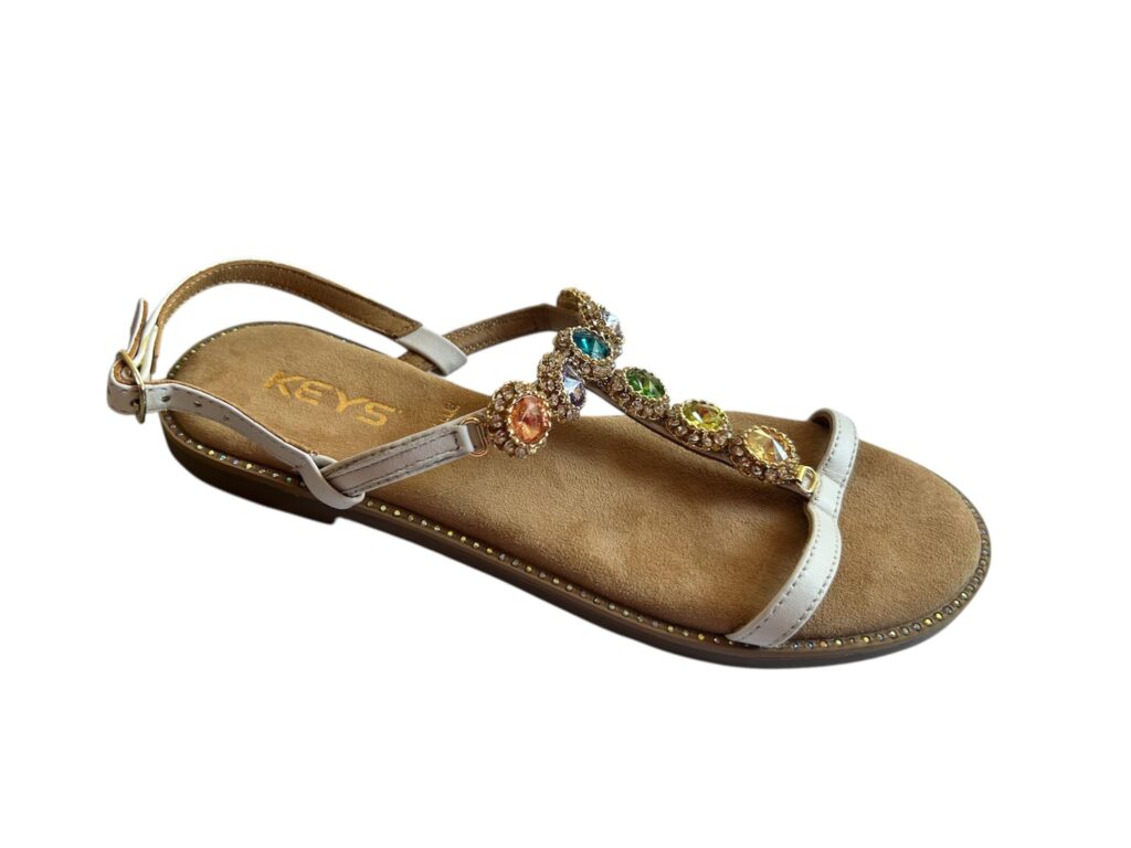 Sandalo flat donna keys Bianco k10951