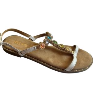 Sandalo flat donna keys Bianco k10951