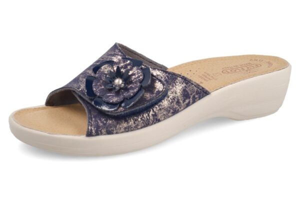 ciabatta da donna in morbida microfibra BLU