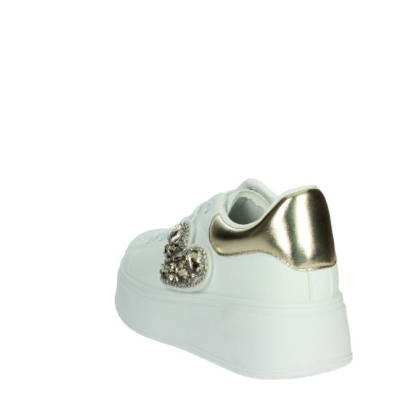 SNEAKERS BASSA BIANCO ORO - immagine 5