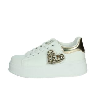 SNEAKERS BASSA 8925 BIANCO/ORO