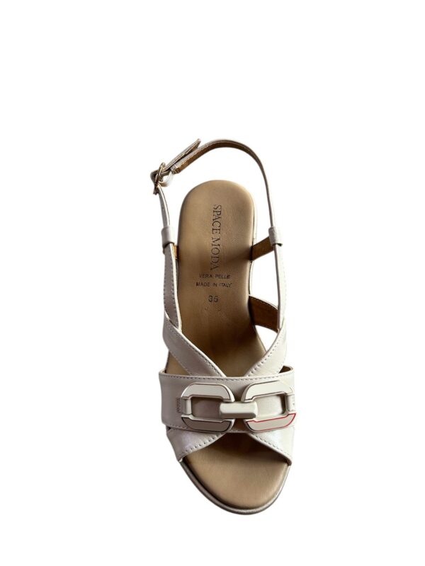 Sandalo Space Moda linea comfort colore avorio e oro - immagine 2