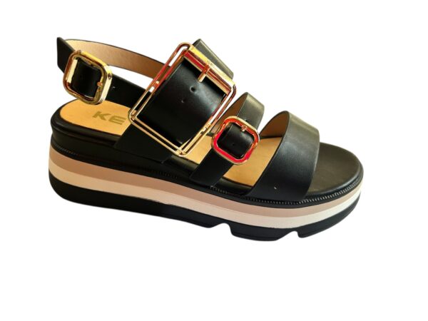 Sandalo Keys con tomaia in ecopelle nero
