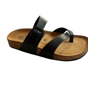 Ciabatta infradito stile birkenstock Nero