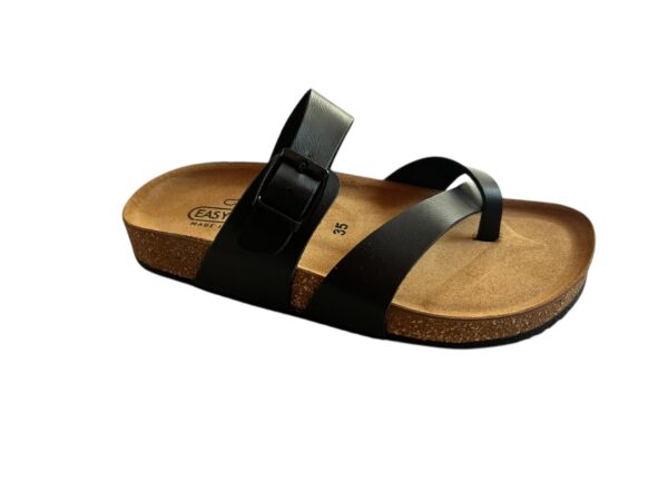 Ciabatta infradito stile birkenstock Nero