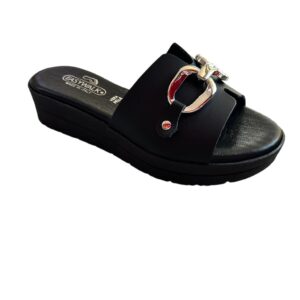Sandalo scalzato in ecopelle Nero