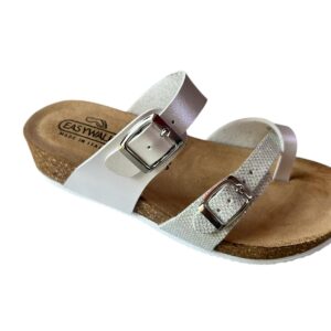 Ciabatta infradito stile birkenstock Bianco