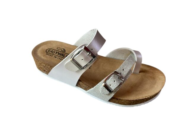 Ciabatta infradito stile birkenstock Bianco