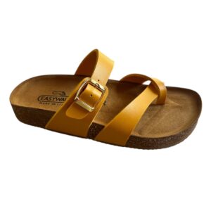 Ciabatta infradito stile birkenstock colore Ocra