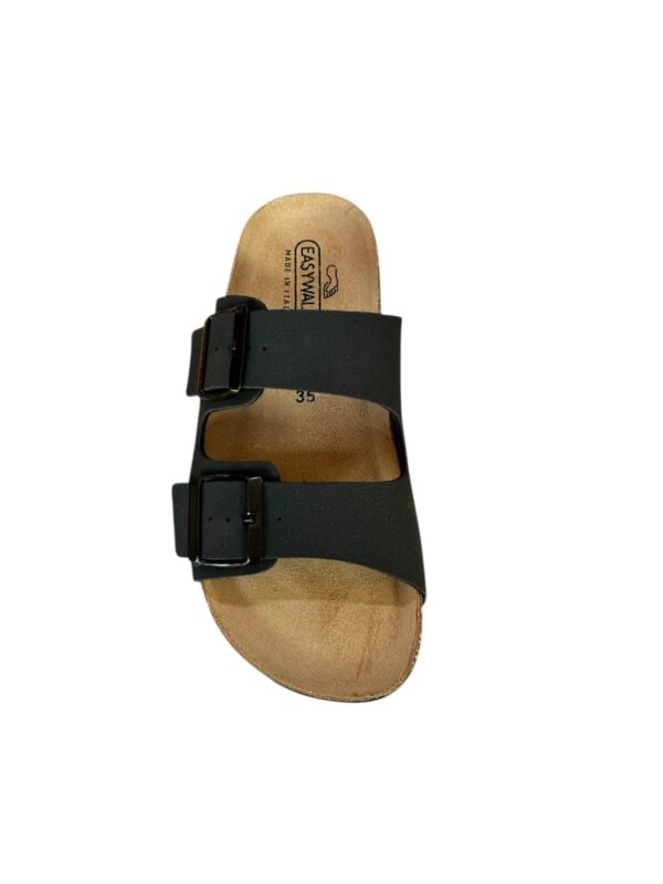 Ciabatta stile birkenstock colore Nero - immagine 3