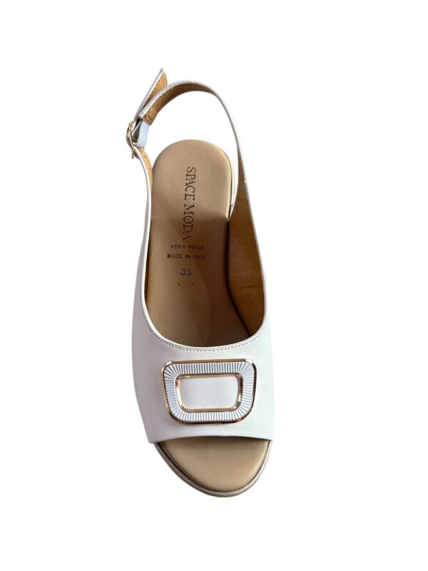 Sandalo Space Moda bianco e oro - immagine 2