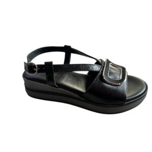 Space moda sandalo linea comfort nero