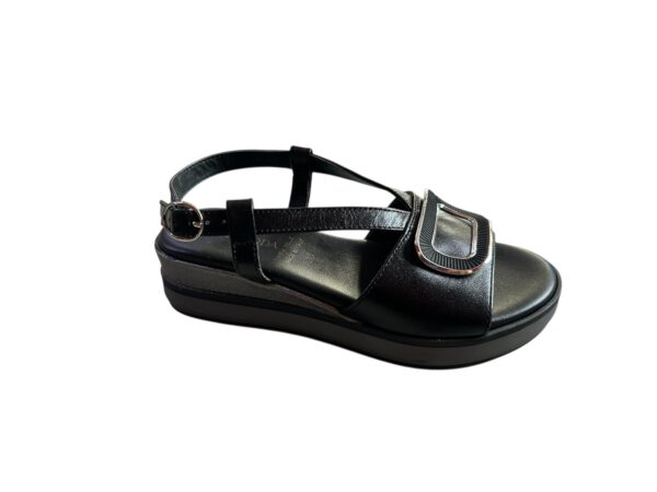 Space moda sandalo linea comfort nero