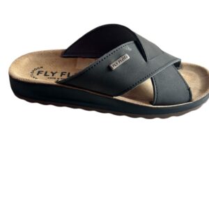 Ciabatta uomo FLY FLOT birkenstock in pelle  Nero