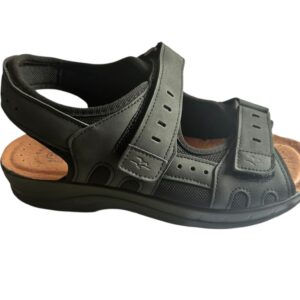 Sandalo Fly Flot in ecopelle Nero