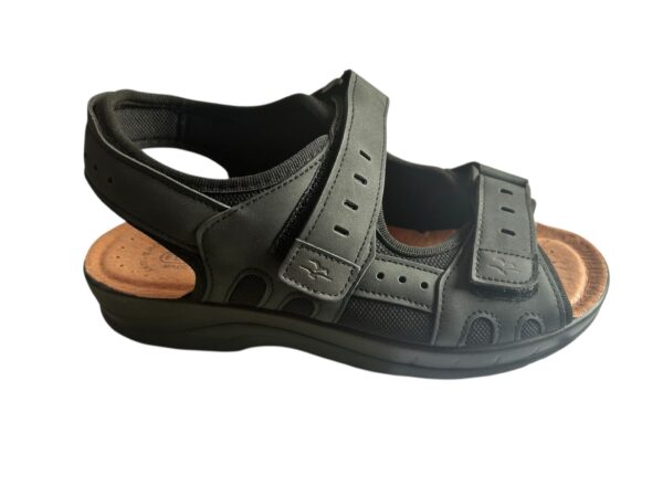 Sandalo Fly Flot in ecopelle Nero