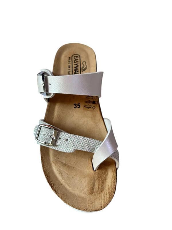 Ciabatta infradito stile birkenstock Bianco - immagine 2