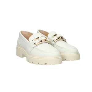 Mocassino Donna KEYS in pelle AVORIO