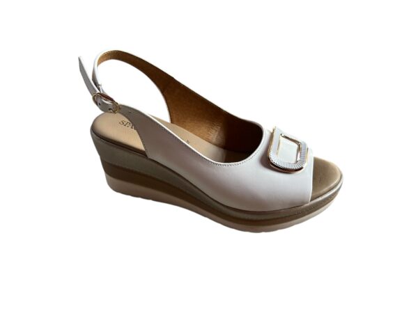 Sandalo Space Moda bianco e oro