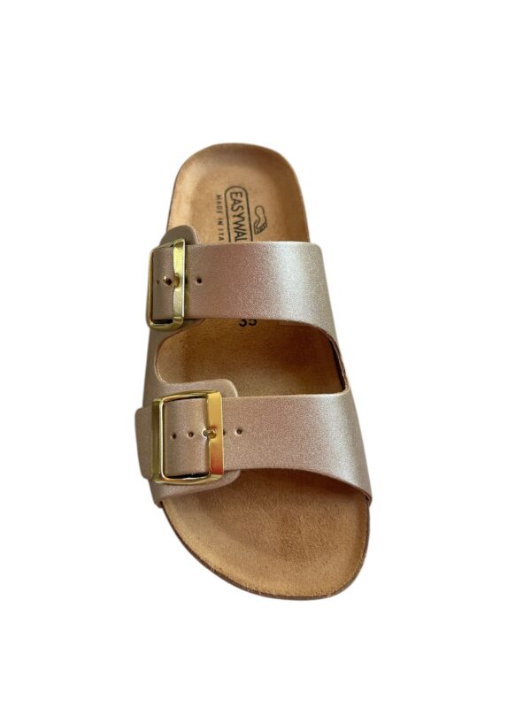 Ciabatta stile Birkenstock  colore Platino - immagine 2