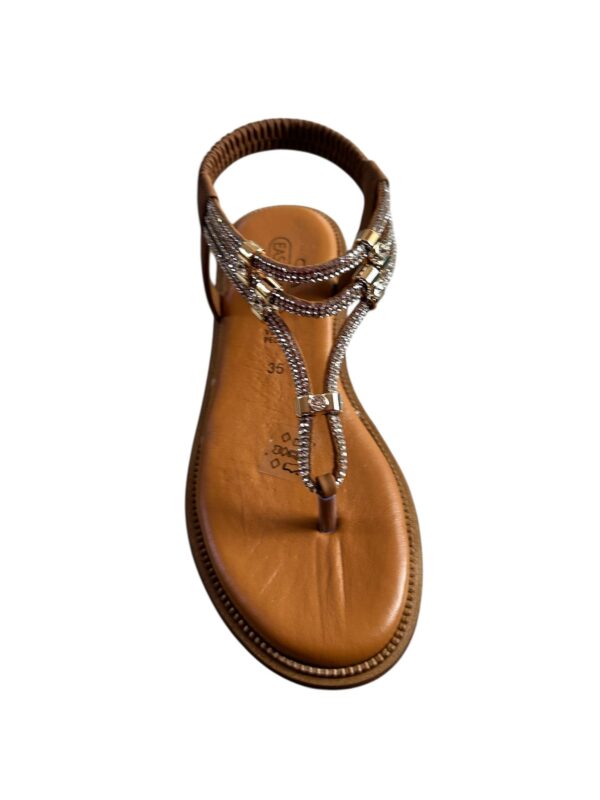 Sandalo infradito color cuoio Donna - immagine 2