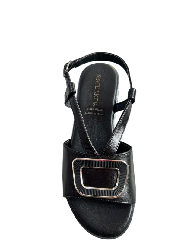 Space moda sandalo linea comfort nero - immagine 2
