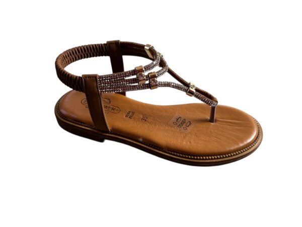 Sandalo infradito color cuoio Donna