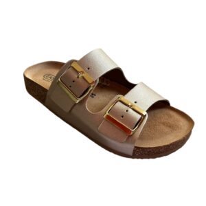 Ciabatta stile Birkenstock  colore Platino
