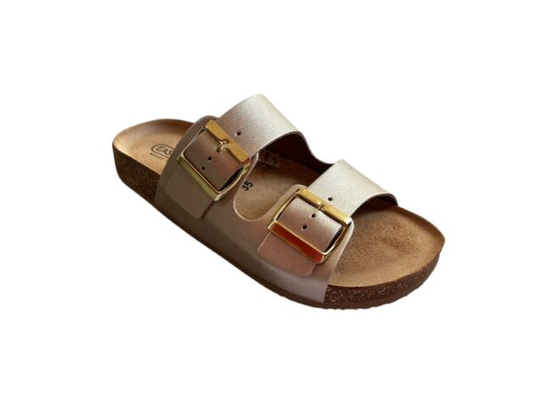 Ciabatta stile Birkenstock  colore Platino