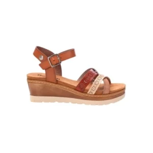 Sandali donna in similpelle beige multicolor