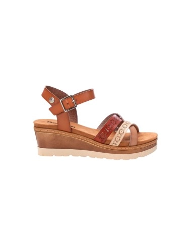 Sandali donna in similpelle beige multicolor
