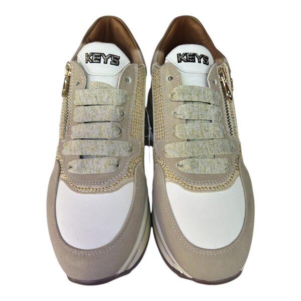Sneackers colore beige/white/gold - immagine 2