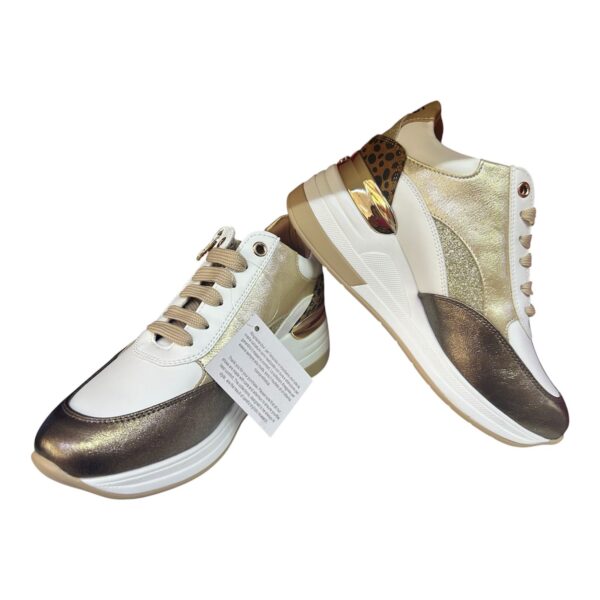 Sneackers Keys colore bronzo/white/platino - immagine 2