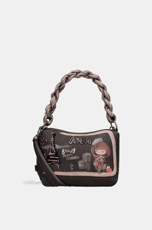 Borsa manico corto e tracolla Mademoiselle - immagine 9