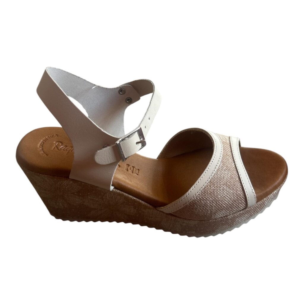 Sandalo con zeppa Raquel Perez Beige